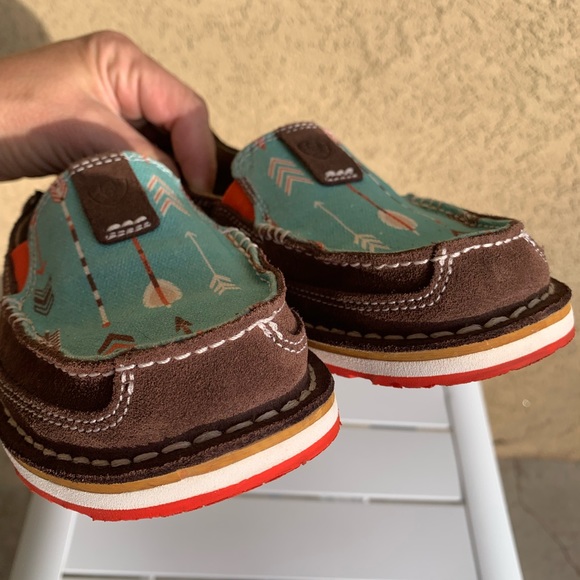 Ariat brown suede and canvas shoes Southwest size 7.5B - Picture 10 of 16